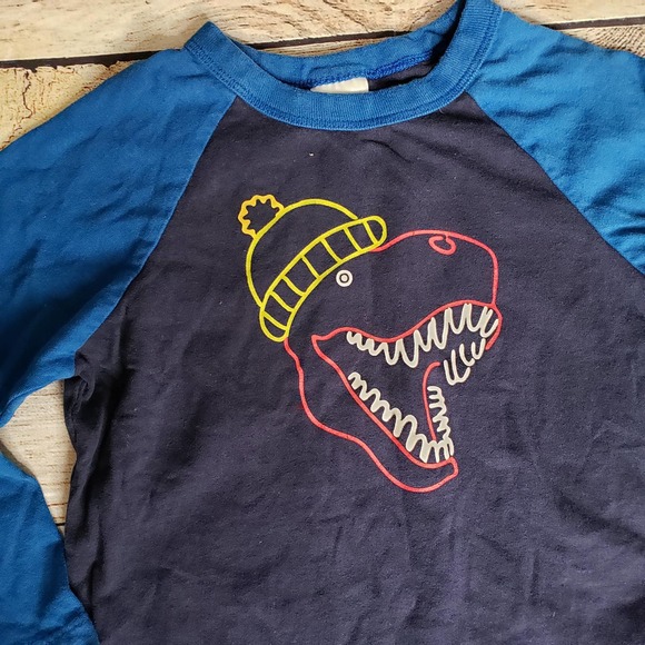 HANNA ANDERSSON Blue Long Sleeve Dinosaur Long Sleeve 4 - Picture 2 of 3